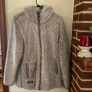 Simply Southern light tan hooded teddy bear jacket